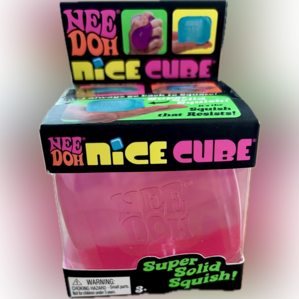 NeeDoh Nice Cube Super Solid Squish - Pink